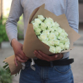 Bouquet of white roses symbol of friendship