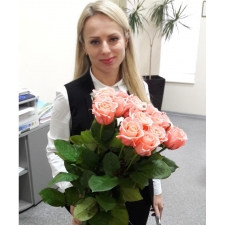 15 pink roses