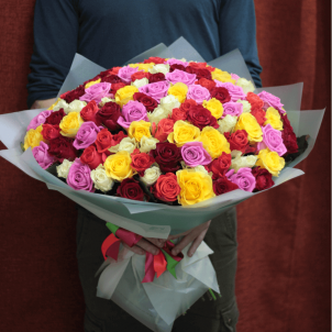 101 Multi-colored rose